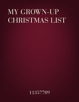 My Grown-Up Christmas List piano sheet music cover